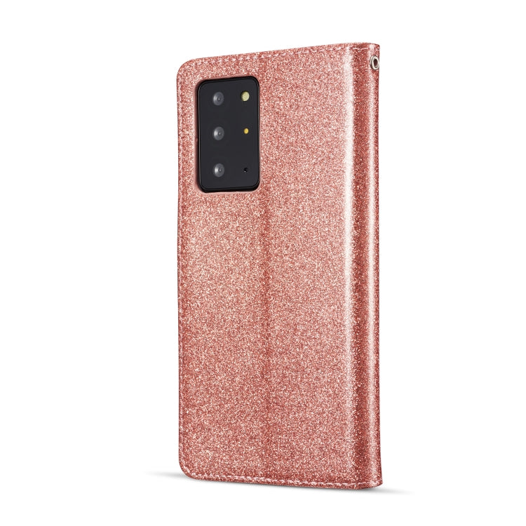For Samsung Galaxy Note20 Ultra Glitter Powder Love Leather Phone Case