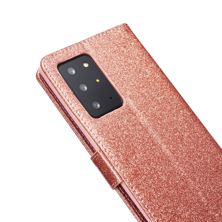 For Samsung Galaxy Note20 Ultra Glitter Powder Love Leather Phone Case