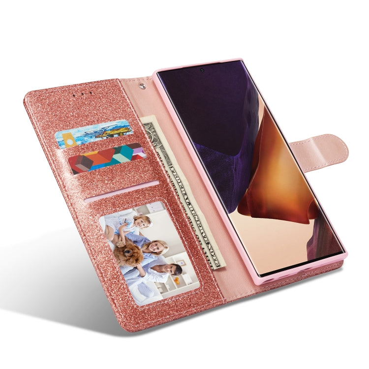 For Samsung Galaxy Note20 Ultra Glitter Powder Love Leather Phone Case