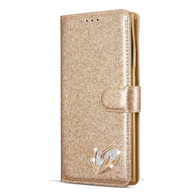 For Samsung Galaxy Note20 Ultra Glitter Powder Love Leather Phone Case