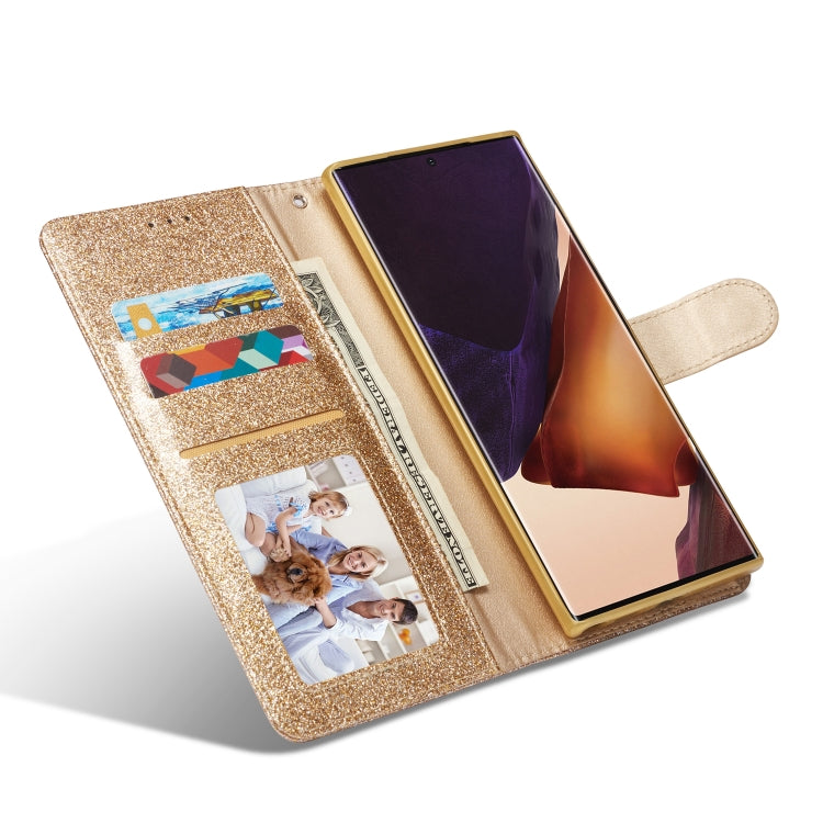 For Samsung Galaxy Note20 Ultra Glitter Powder Love Leather Phone Case