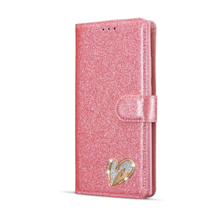For Samsung Galaxy Note20 Ultra Glitter Powder Love Leather Phone Case