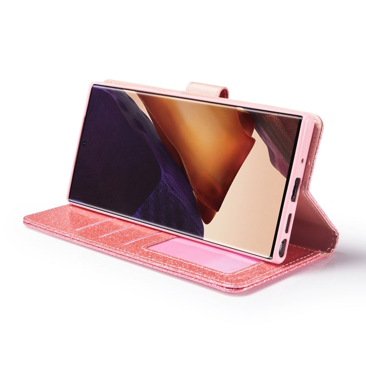For Samsung Galaxy Note20 Ultra Glitter Powder Love Leather Phone Case