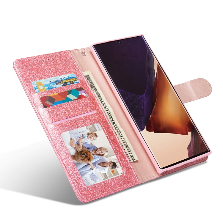 For Samsung Galaxy Note20 Ultra Glitter Powder Love Leather Phone Case