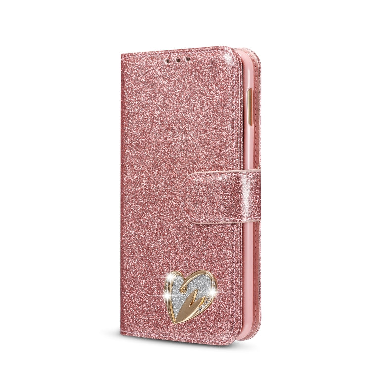 For Samsung Galaxy S10e Glitter Powder Love Leather Phone Case