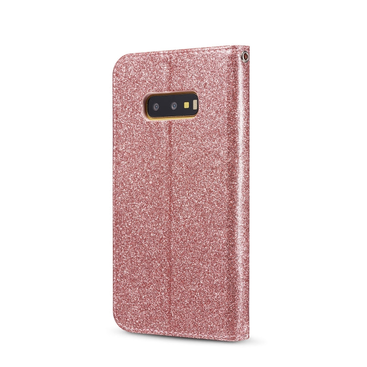 For Samsung Galaxy S10e Glitter Powder Love Leather Phone Case