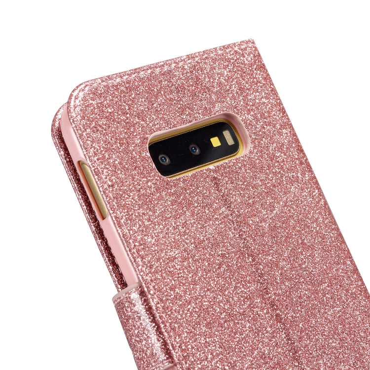 For Samsung Galaxy S10e Glitter Powder Love Leather Phone Case