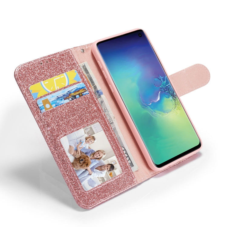 For Samsung Galaxy S10e Glitter Powder Love Leather Phone Case