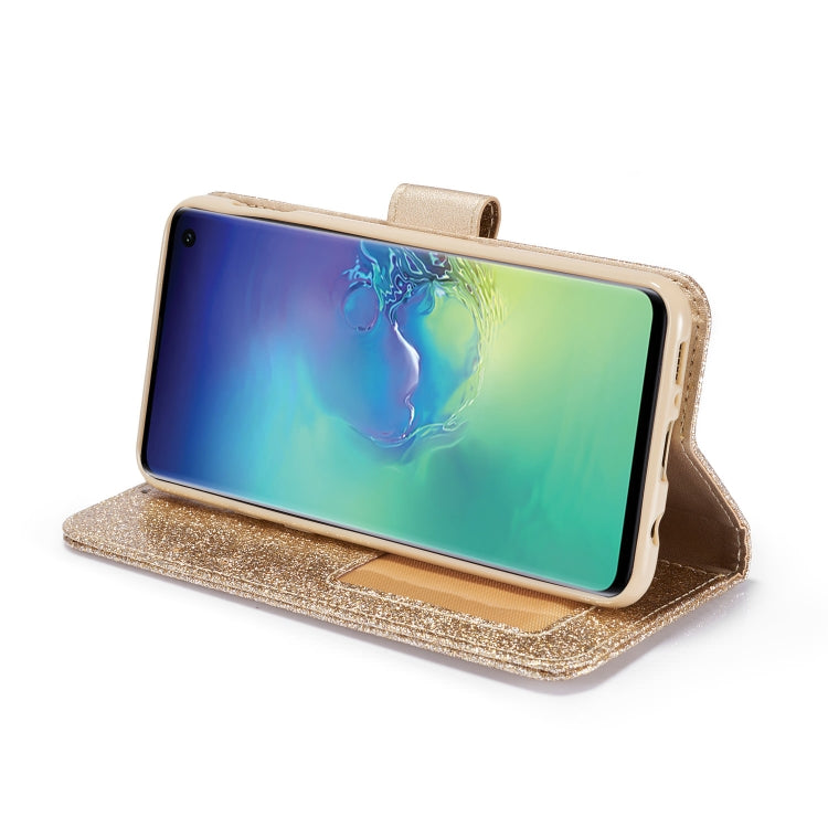 For Samsung Galaxy S10e Glitter Powder Love Leather Phone Case
