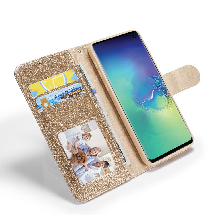 For Samsung Galaxy S10e Glitter Powder Love Leather Phone Case