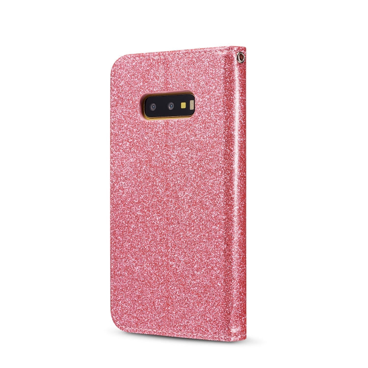 For Samsung Galaxy S10e Glitter Powder Love Leather Phone Case