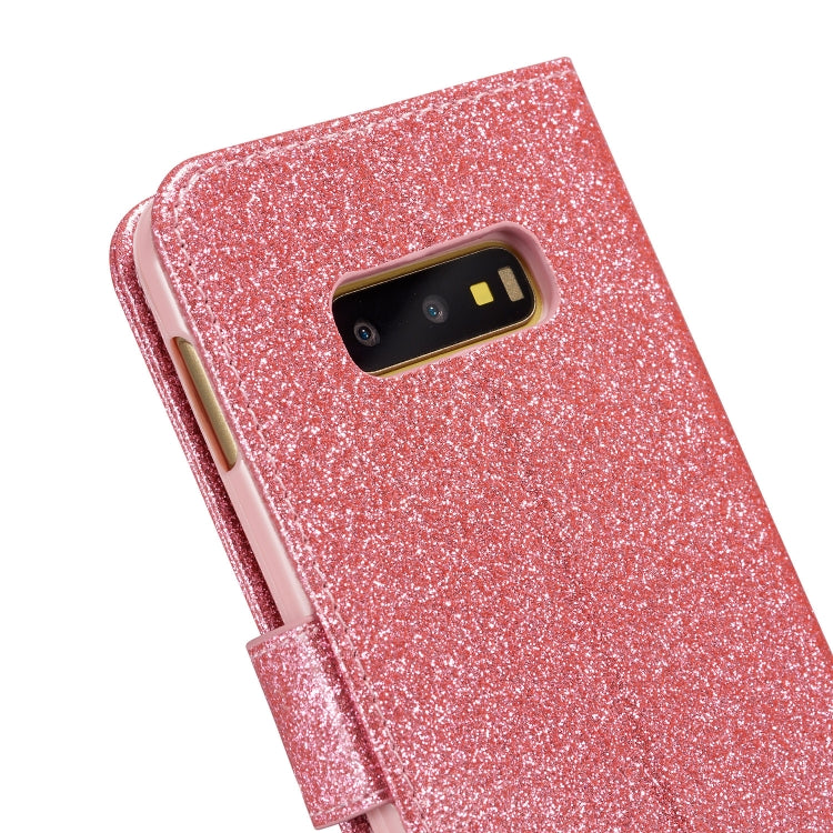 For Samsung Galaxy S10e Glitter Powder Love Leather Phone Case