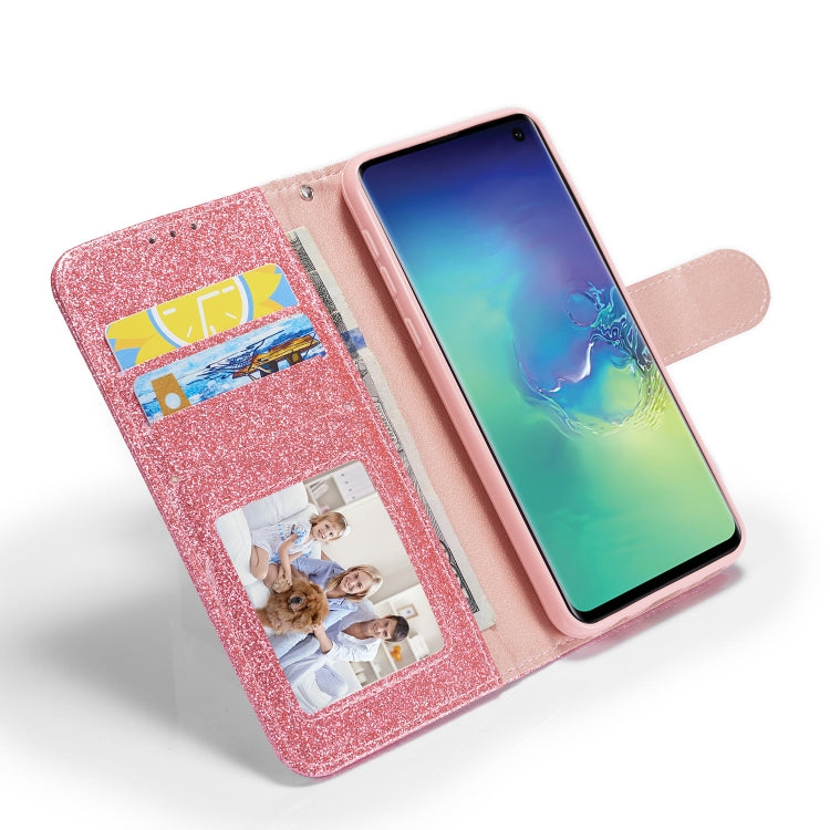 For Samsung Galaxy S10e Glitter Powder Love Leather Phone Case