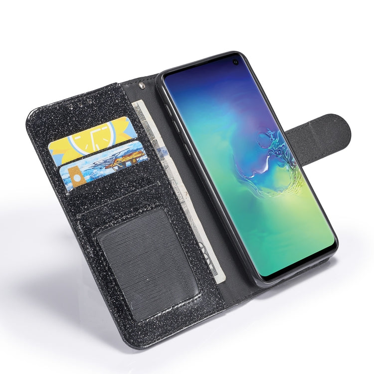 For Samsung Galaxy S10e Glitter Powder Love Leather Phone Case