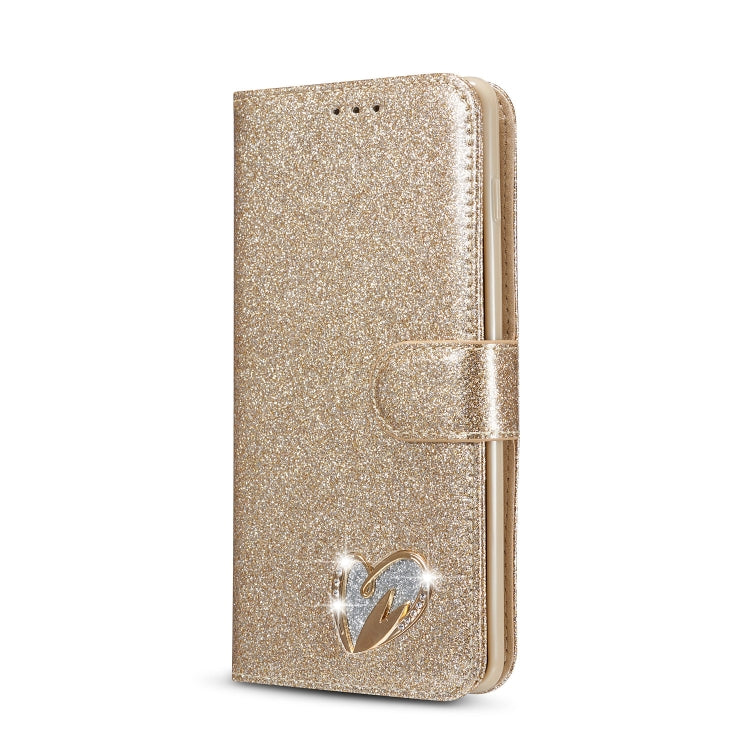 For Samsung Galaxy S10+ Glitter Powder Love Leather Phone Case