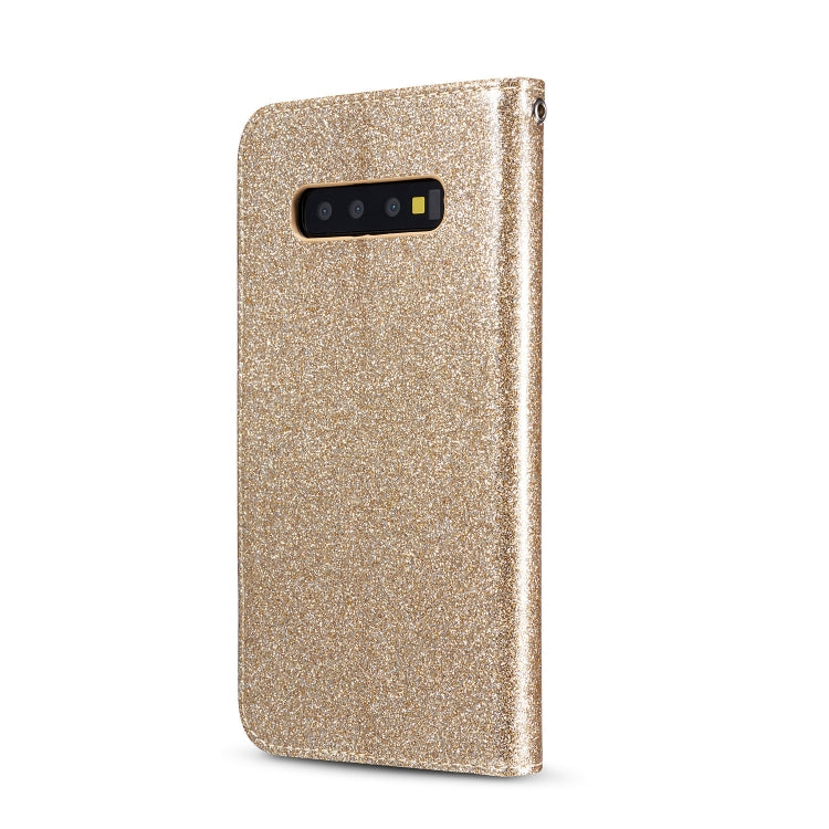For Samsung Galaxy S10+ Glitter Powder Love Leather Phone Case