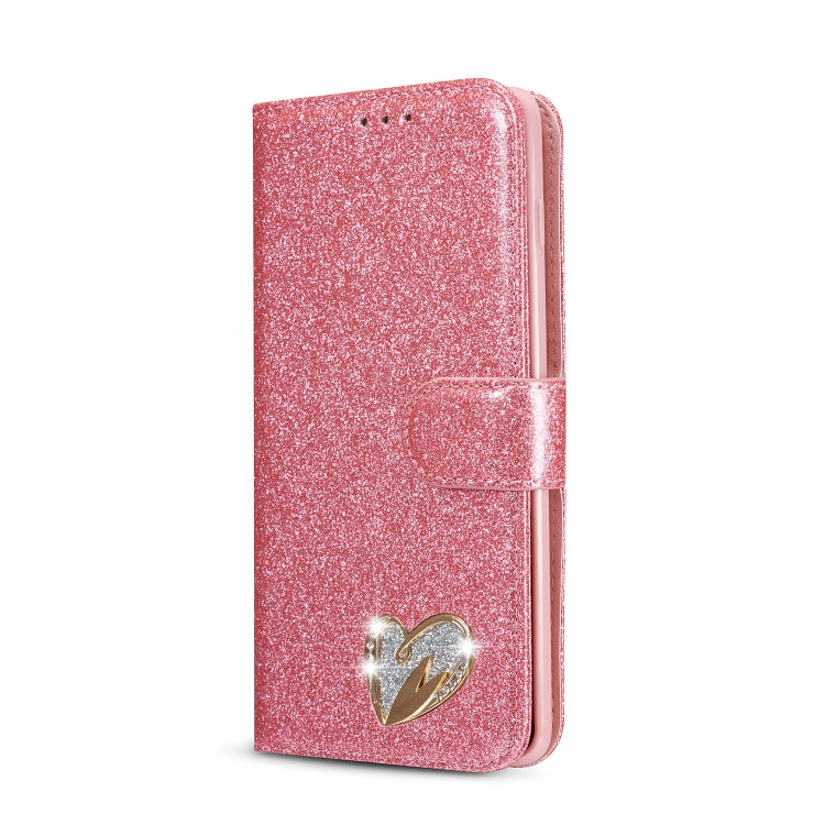 For Samsung Galaxy S10+ Glitter Powder Love Leather Phone Case