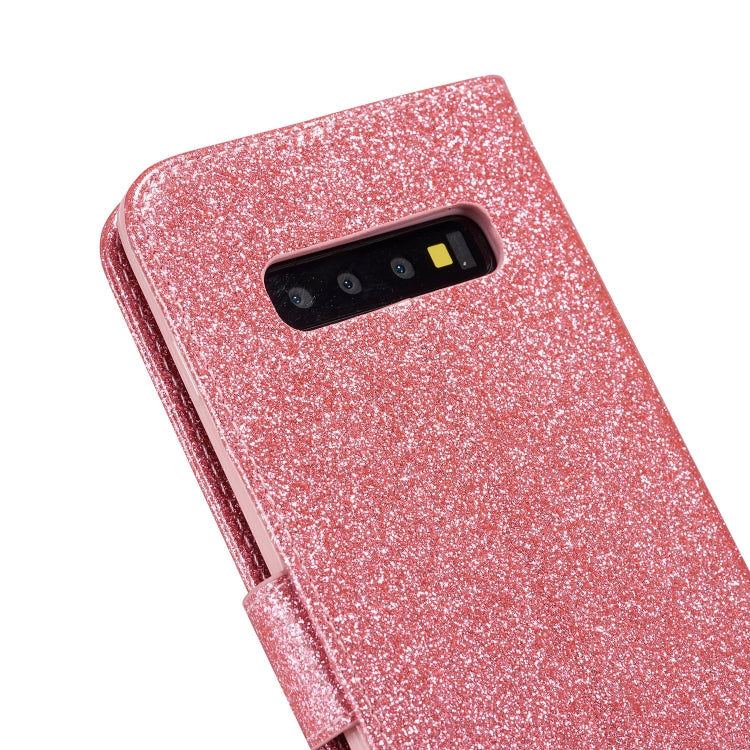 For Samsung Galaxy S10+ Glitter Powder Love Leather Phone Case