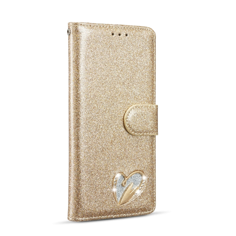 For Samsung Galaxy S20+ Glitter Powder Love Leather Phone Case