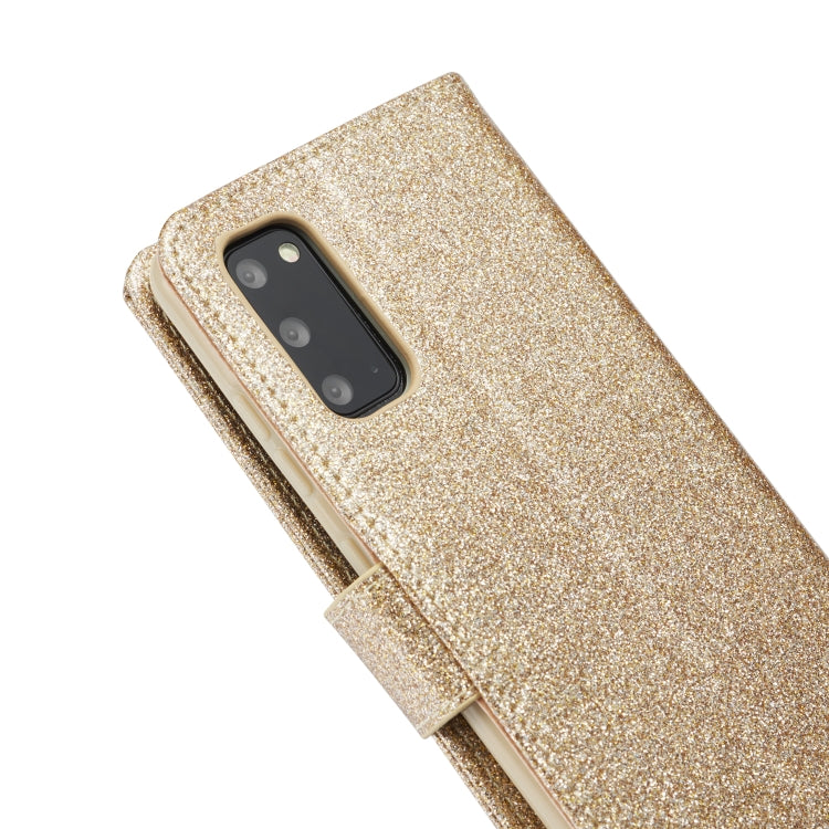 For Samsung Galaxy S20+ Glitter Powder Love Leather Phone Case