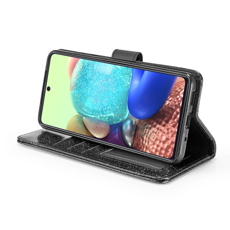 For Samsung Galaxy S20+ Glitter Powder Love Leather Phone Case