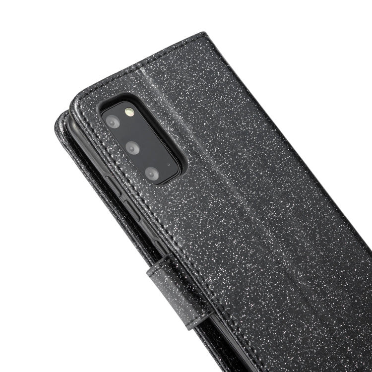 For Samsung Galaxy S20+ Glitter Powder Love Leather Phone Case