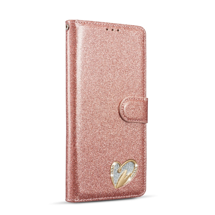 For Samsung Galaxy S20 UItra Glitter Powder Love Leather Phone Case