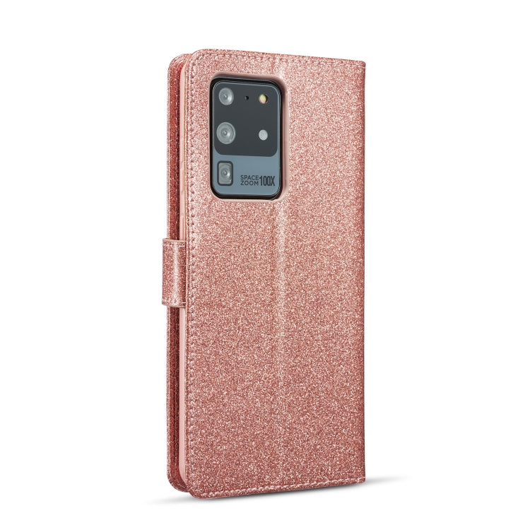 For Samsung Galaxy S20 UItra Glitter Powder Love Leather Phone Case