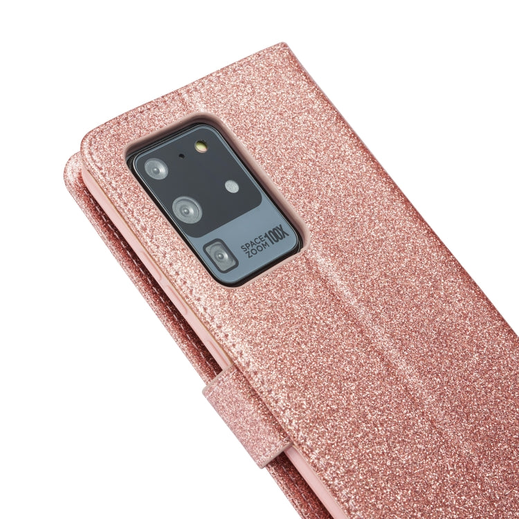 For Samsung Galaxy S20 UItra Glitter Powder Love Leather Phone Case