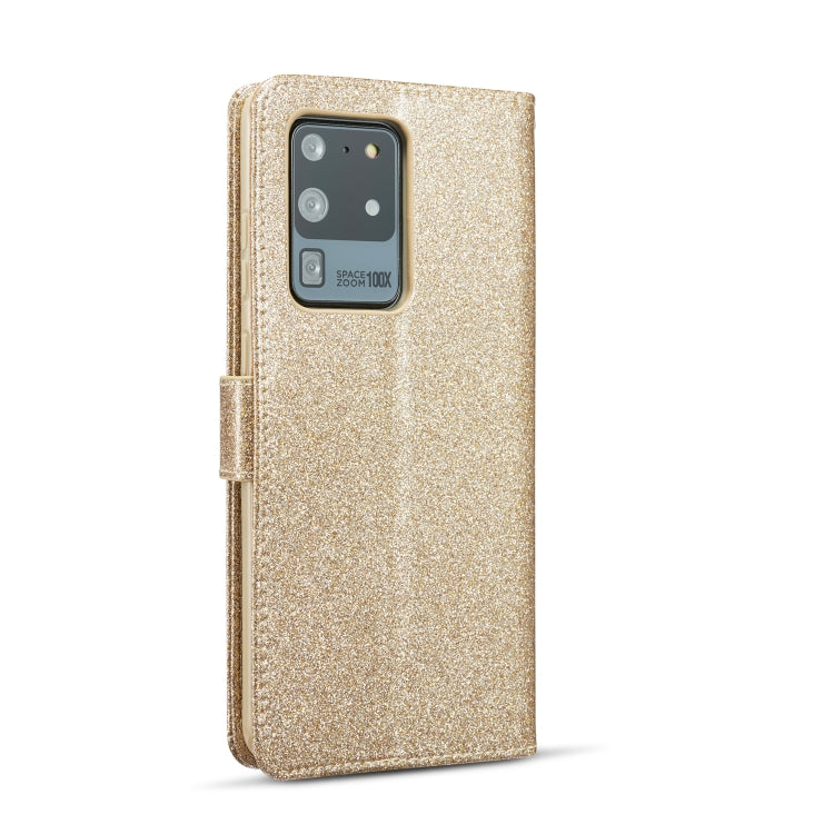 For Samsung Galaxy S20 UItra Glitter Powder Love Leather Phone Case