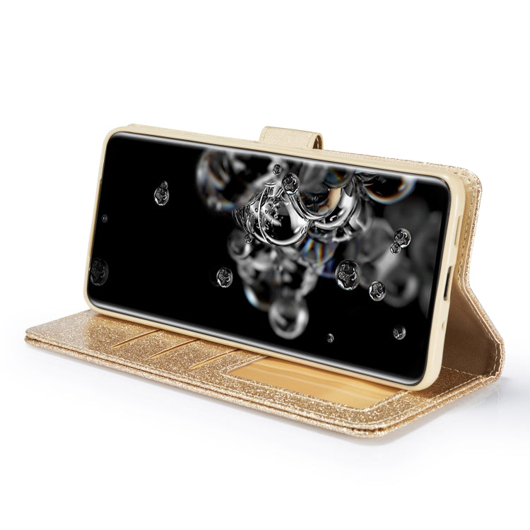 For Samsung Galaxy S20 UItra Glitter Powder Love Leather Phone Case
