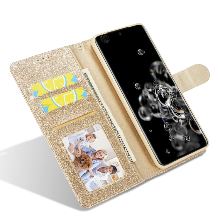 For Samsung Galaxy S20 UItra Glitter Powder Love Leather Phone Case
