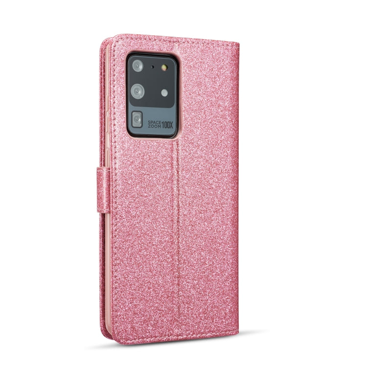For Samsung Galaxy S20 UItra Glitter Powder Love Leather Phone Case
