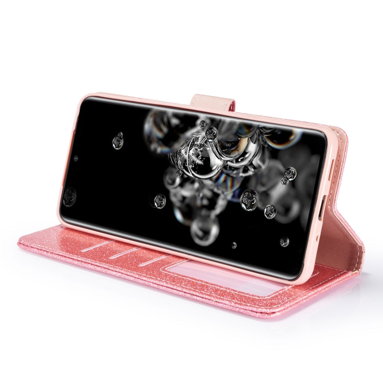 For Samsung Galaxy S20 UItra Glitter Powder Love Leather Phone Case