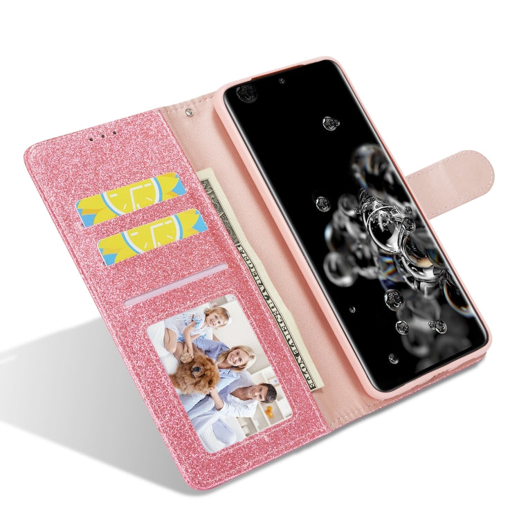 For Samsung Galaxy S20 UItra Glitter Powder Love Leather Phone Case