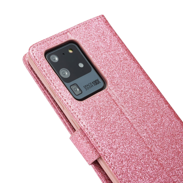 For Samsung Galaxy S20 UItra Glitter Powder Love Leather Phone Case
