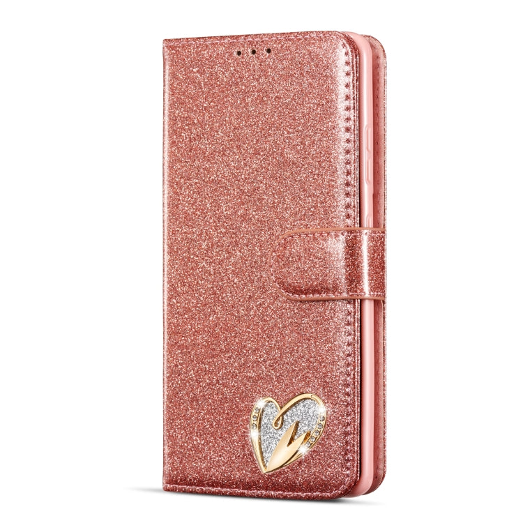 For Samsung Galaxy S21 Ultra 5G Glitter Powder Love Leather Phone Case