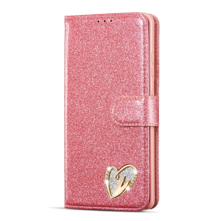 For Samsung Galaxy S21 Ultra 5G Glitter Powder Love Leather Phone Case