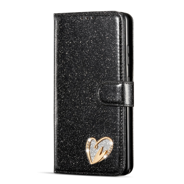 For Samsung Galaxy S21 Ultra 5G Glitter Powder Love Leather Phone Case