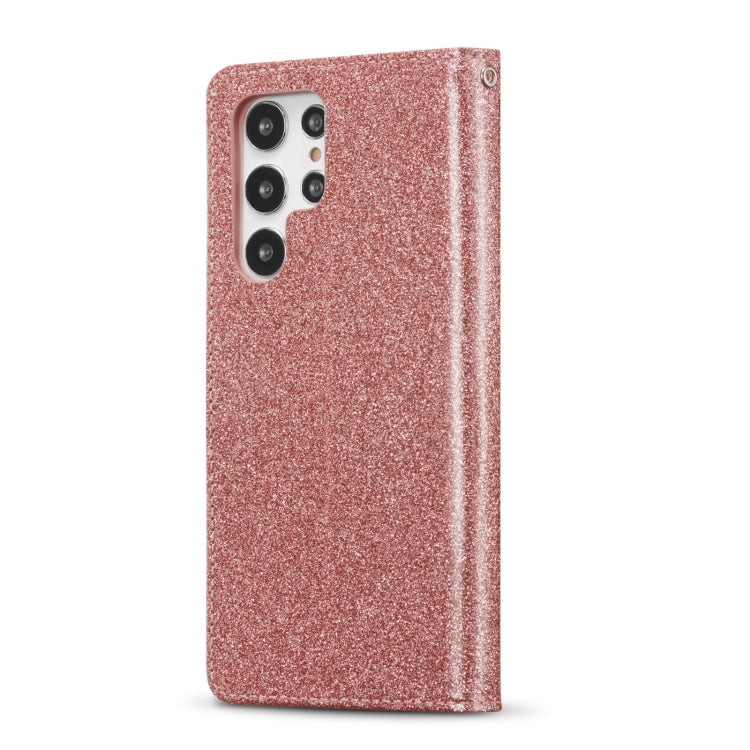 For Samsung Galaxy S22 5G Glitter Powder Love Leather Phone Case