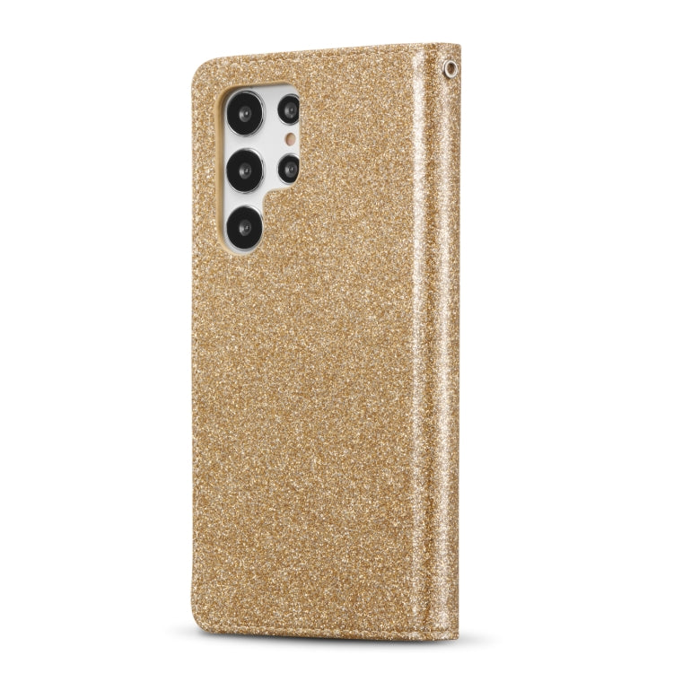 For Samsung Galaxy S22 5G Glitter Powder Love Leather Phone Case