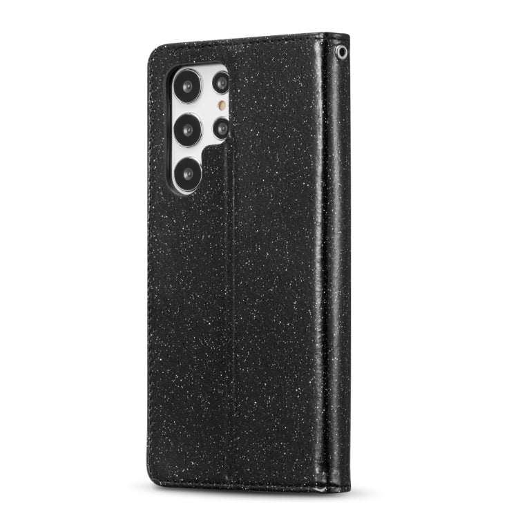 For Samsung Galaxy S22 5G Glitter Powder Love Leather Phone Case