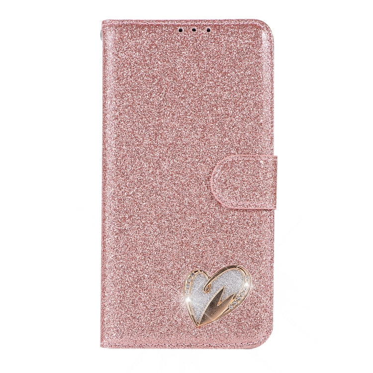 For Huawei P20 Pro Glitter Powder Love Leather Phone Case