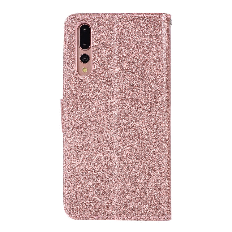 For Huawei P20 Pro Glitter Powder Love Leather Phone Case
