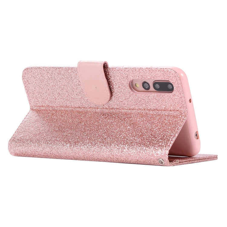 For Huawei P20 Pro Glitter Powder Love Leather Phone Case