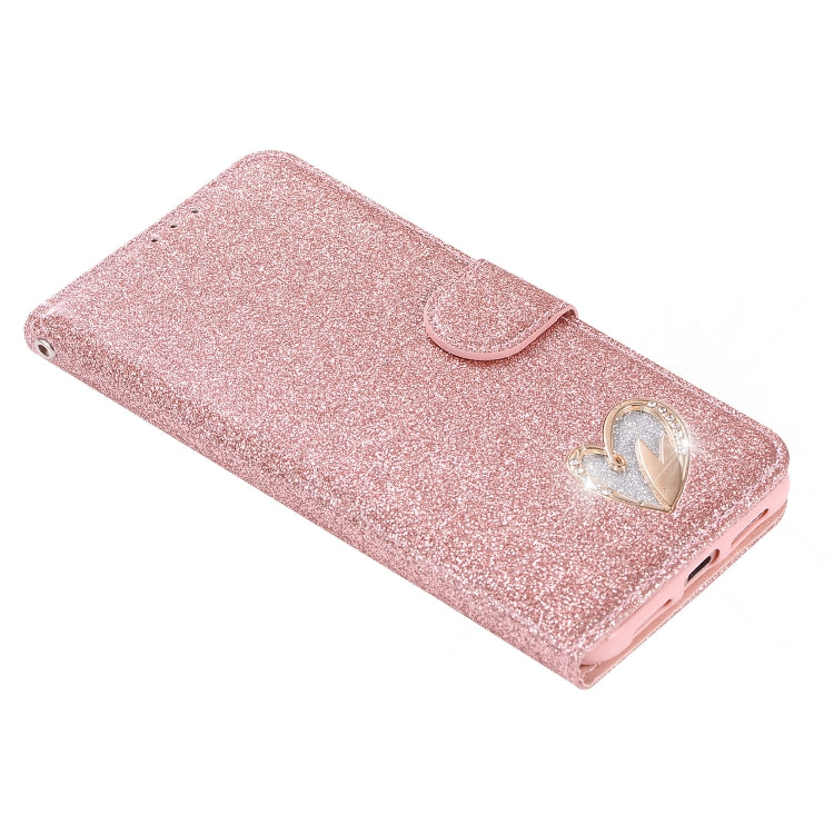 For Huawei P20 Pro Glitter Powder Love Leather Phone Case