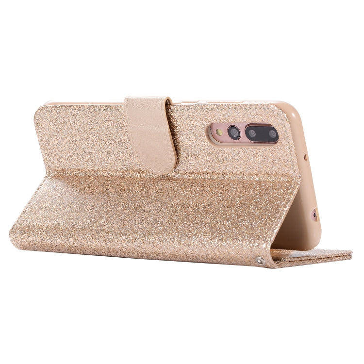 For Huawei P20 Pro Glitter Powder Love Leather Phone Case