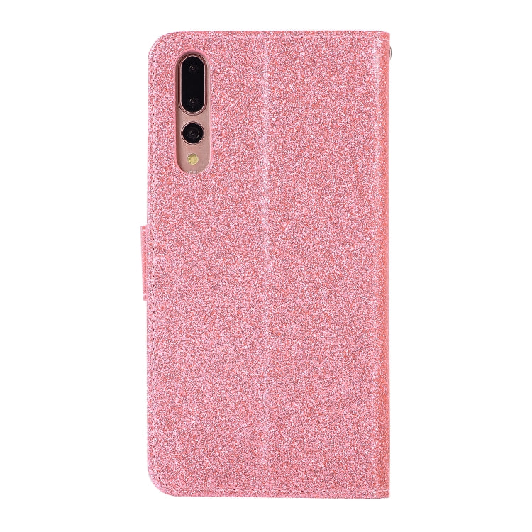 For Huawei P20 Pro Glitter Powder Love Leather Phone Case