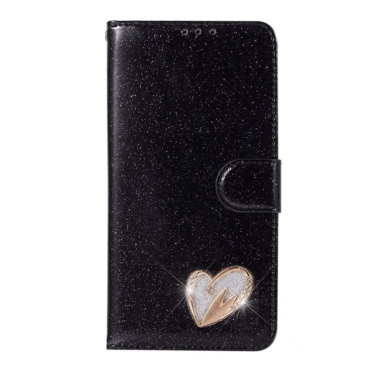For Huawei P20 Pro Glitter Powder Love Leather Phone Case