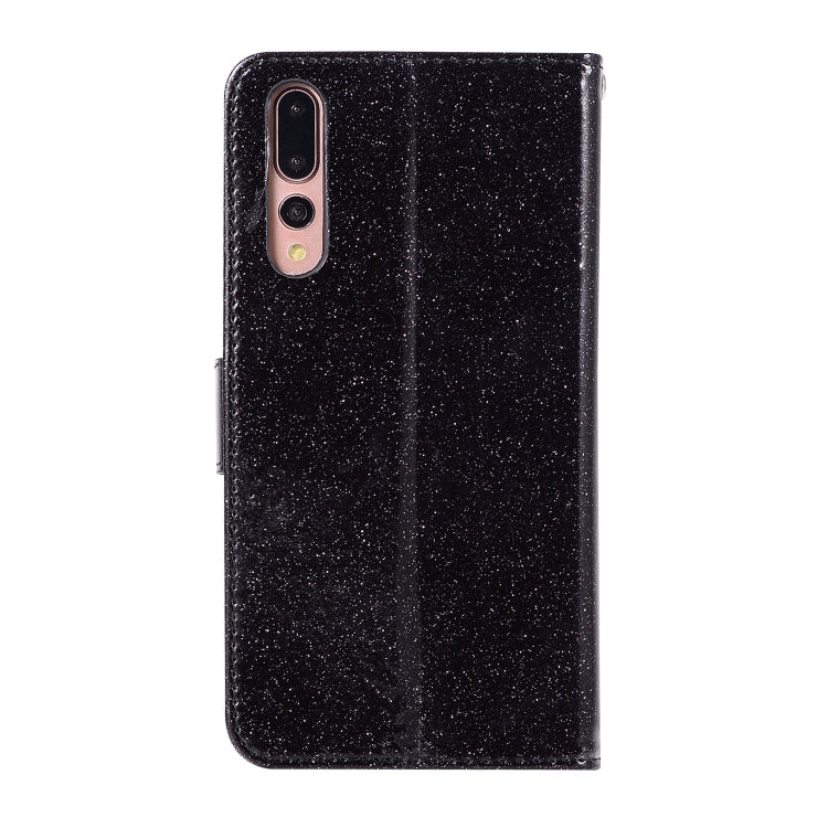 For Huawei P20 Pro Glitter Powder Love Leather Phone Case